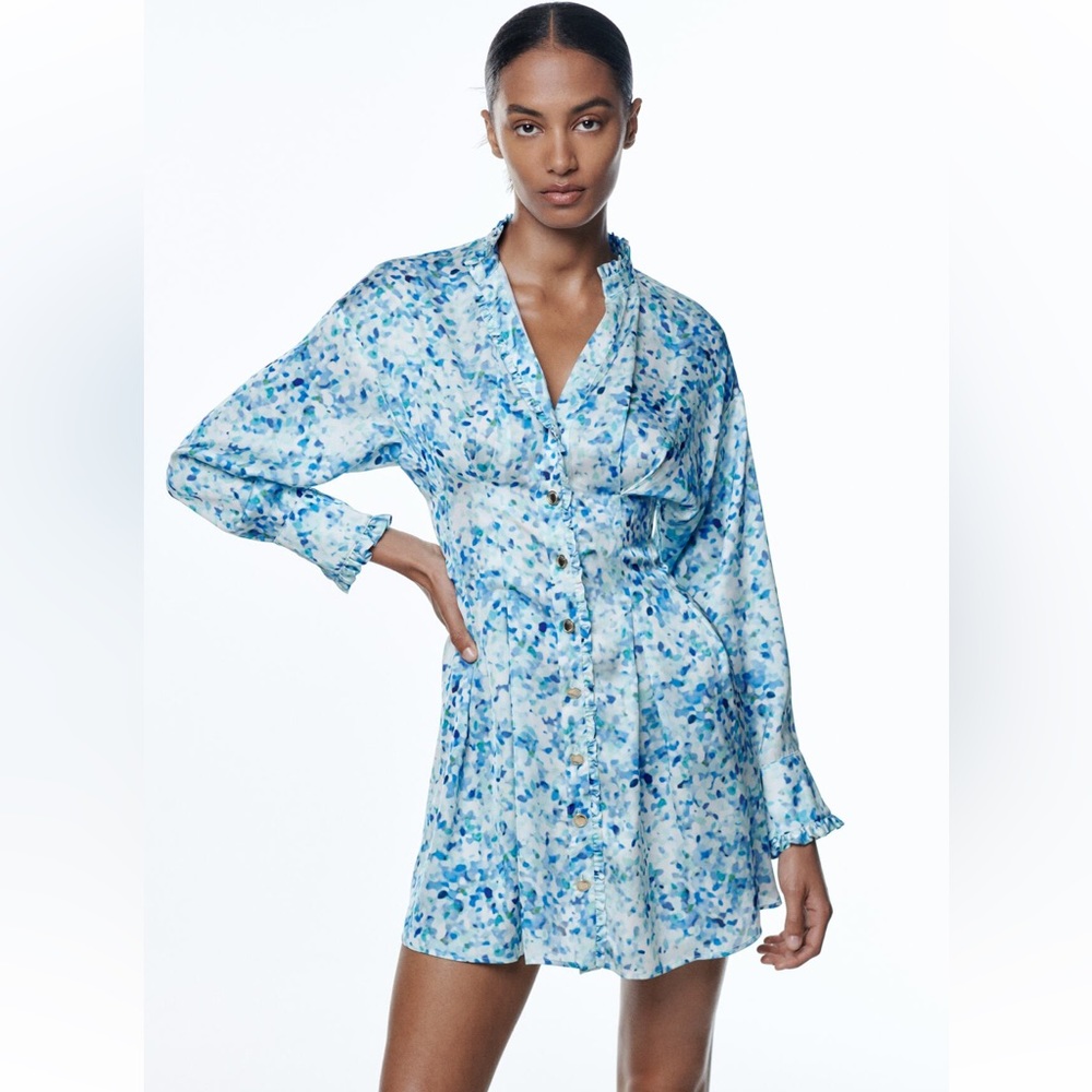 Printed mini dress from Zara, size small
